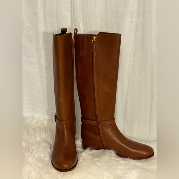 NWOT Lauren Ralph Lauren Blayke Burnished Leather Tall Boot - Picture 3 of 4